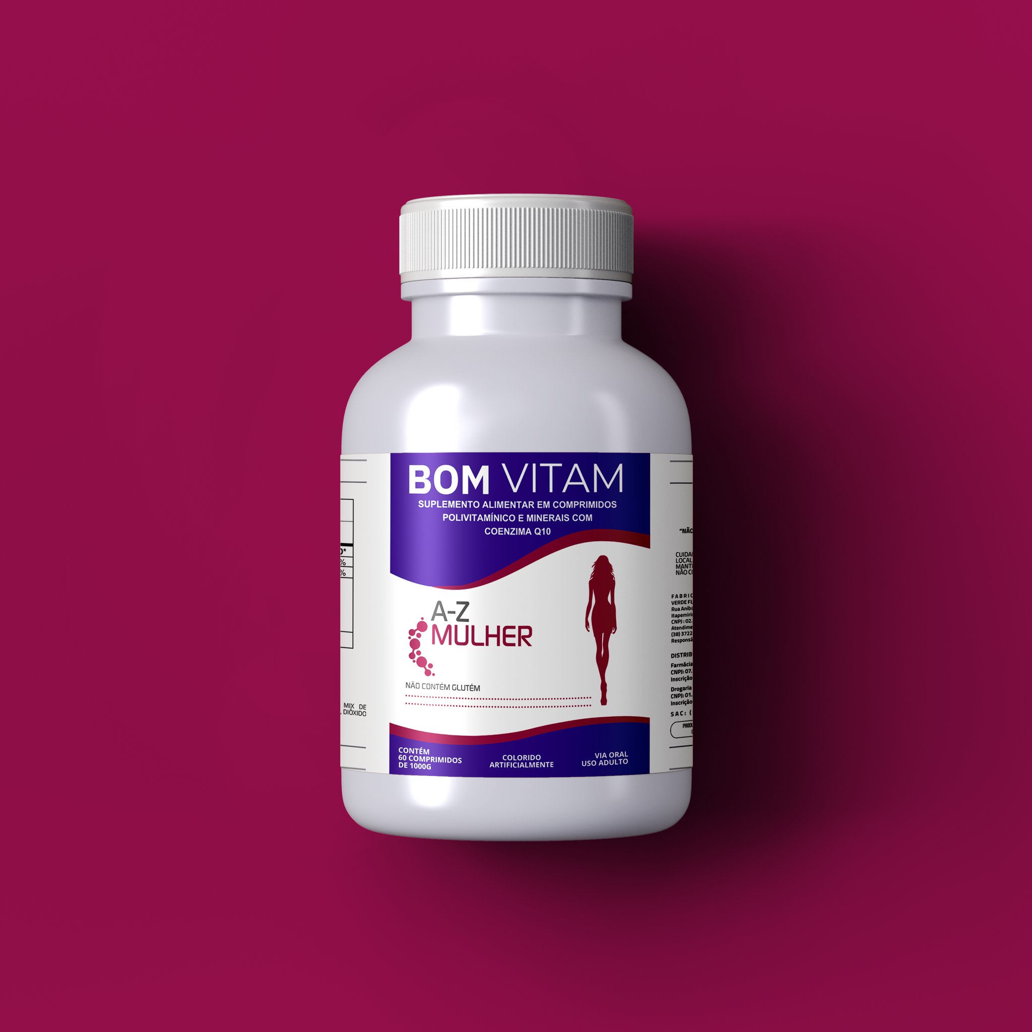 BOMVITAM MULTIVITAMINICO A -Z MULHER 60 COMPRIMIDOS
